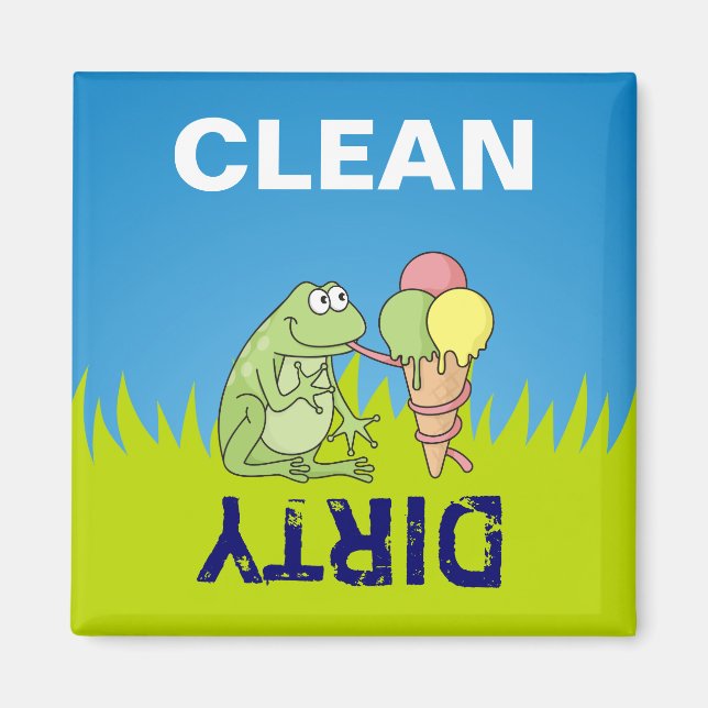 Frosch mit Eiscreme Magnet (Vorne)