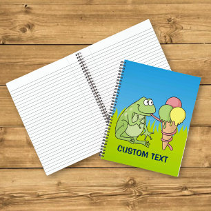 Frosch mit Eiscreme Notizbuch