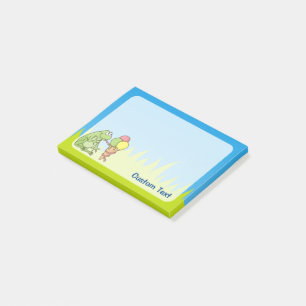 Frosch mit Eiscreme Post-it Klebezettel