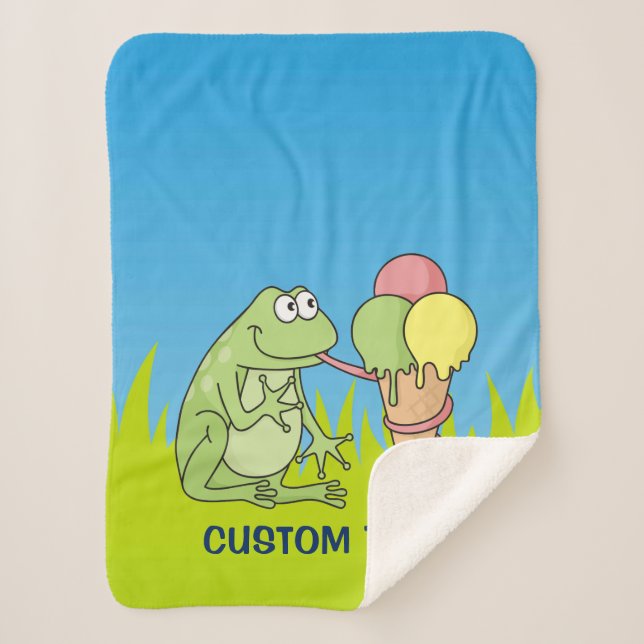 Frosch mit Eiscreme Sherpadecke (Vorderseite)