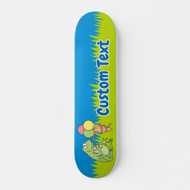 Frosch mit Eiskrem Skateboard (Vorne)