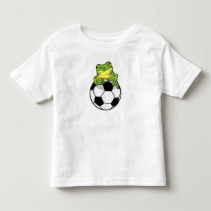 Frosch mit Fußball Kleinkind T-shirt