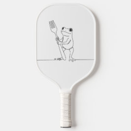 Frosch mit Gabel Pickleball Schläger
