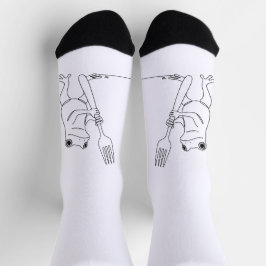 Frosch mit Gabel Socken