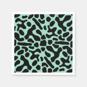 Frosch mit grünem und schwarzem Gift Serviette