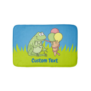 Frosch mit Icecream Bad Mat Badematte