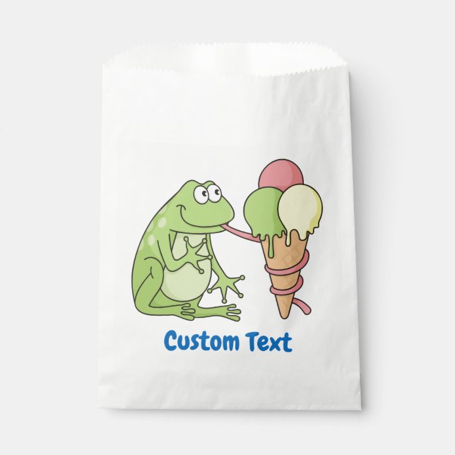 Frosch mit Icecream Gevor Bag Geschenktütchen (Vorderseite)