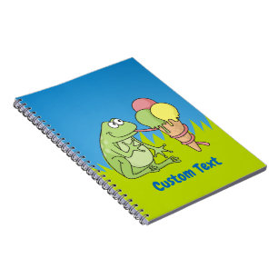 Frosch mit Icecream-Notebook Notizblock