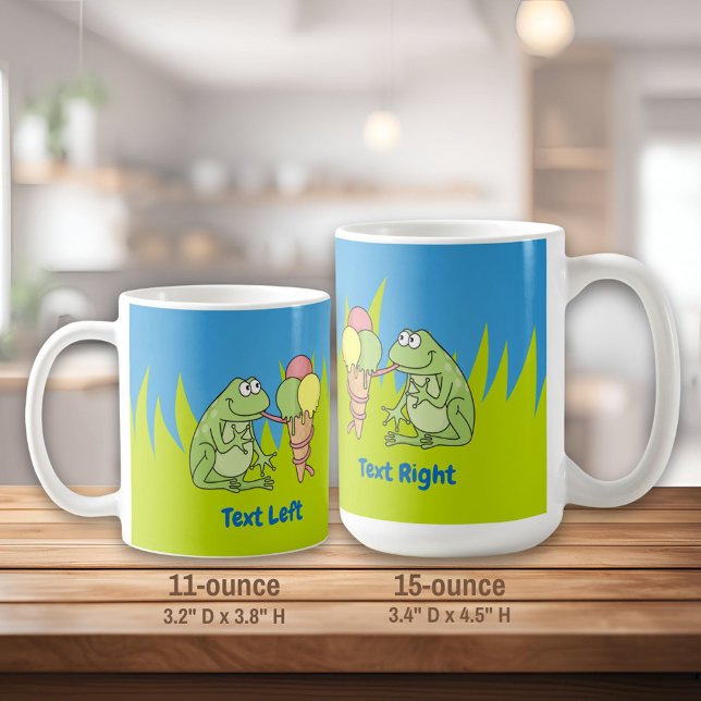 Frosch mit Icecream-Tasse Kaffeetasse (Von Creator hochgeladen)