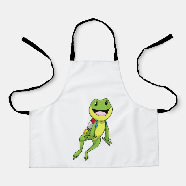 Frosch mit Jetpack Schürze (Vorderseite)