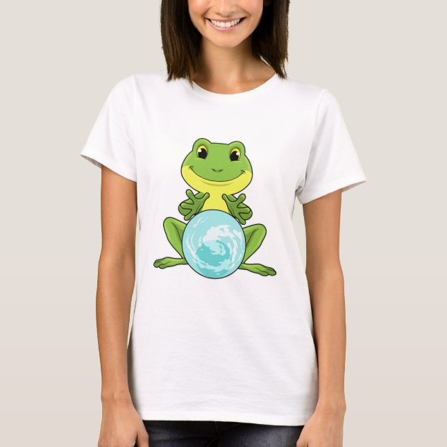 Frosch mit Kristallkugel T-Shirt (Vorderseite)