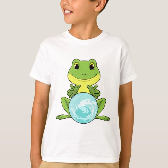 Frosch mit Kristallkugel T-Shirt (Vorderseite)