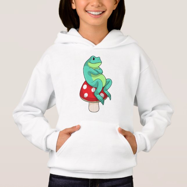 Frosch mit Pilz Hoodie (Vorderseite)