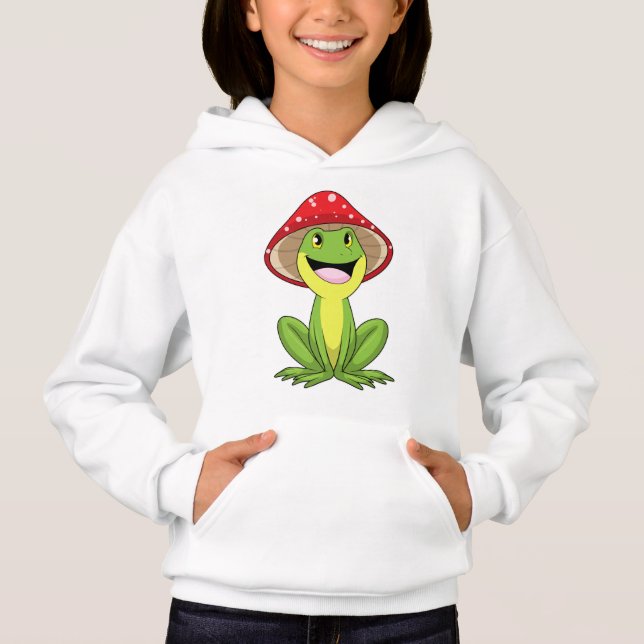 Frosch mit Pilz Hoodie (Vorderseite)