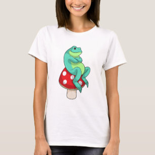 Frosch mit Pilz T-Shirt