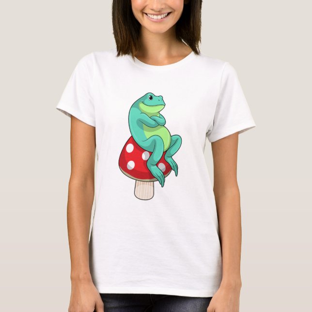Frosch mit Pilz T-Shirt (Vorderseite)