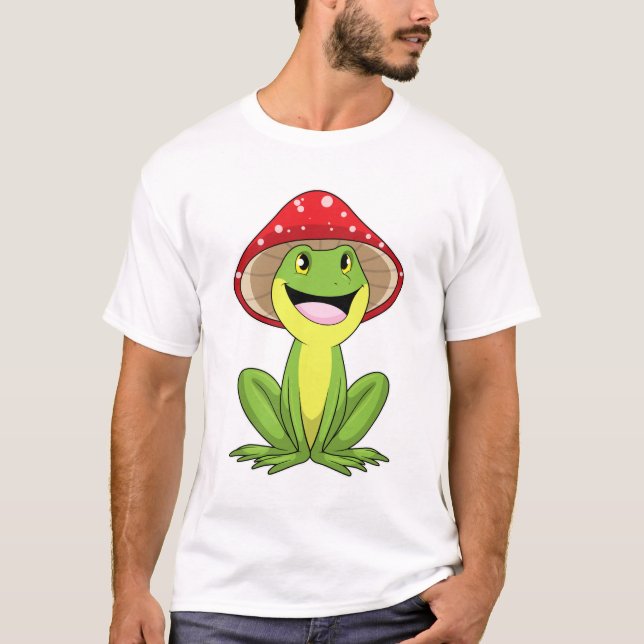 Frosch mit Pilz T-Shirt (Vorderseite)