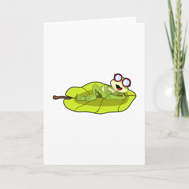 Frosch mit Sonnenbrille Karte (Vorderseite)