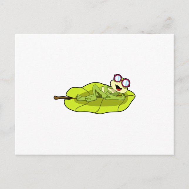 Frosch mit Sonnenbrille Postkarte (Vorderseite)