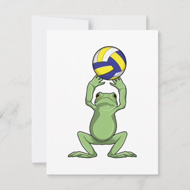 Frosch mit Volleyball (Vorderseite)