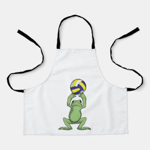 Frosch mit Volleyball Schürze