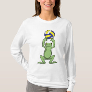 Frosch mit Volleyball T-Shirt