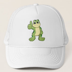 Frosch mit Zustimmung Truckerkappe