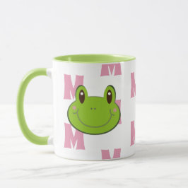 Frosch Monogram Muster Tasse