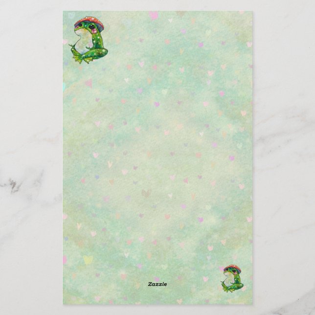 Frosch namens Clover Briefpapier (Rückseite)