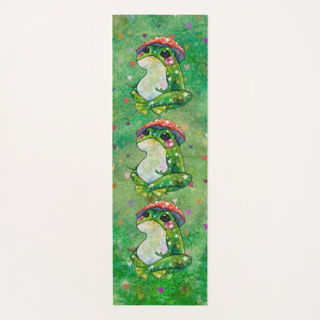Frosch namens Clover Yogamatte (Vorderseite)