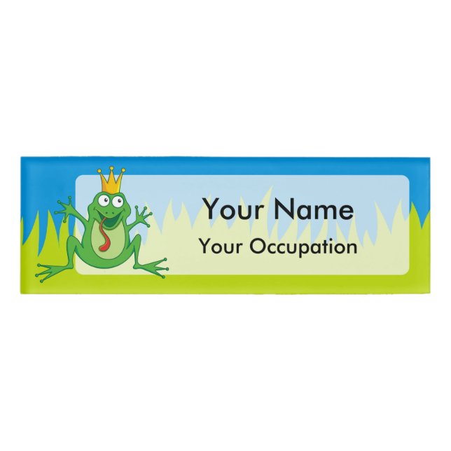 Frosch Namenschild (Vorderseite)