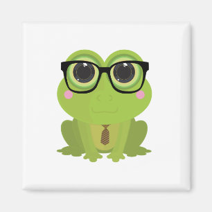 Frosch-Nerd Magnet