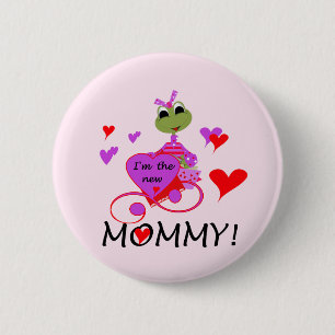 Frosch New Mommy T - Shirt und Geschenke Button