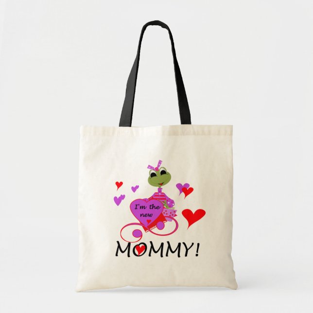 Frosch New Mommy T - Shirt und Geschenke Tragetasche (Vorne)