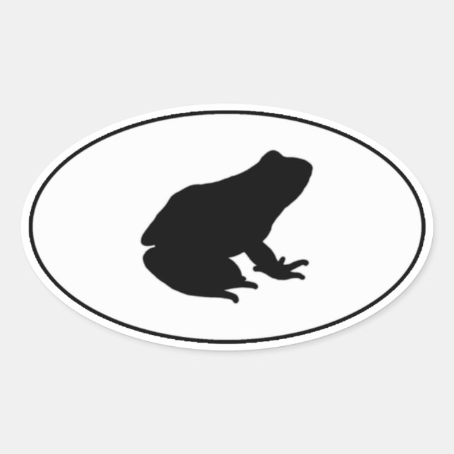 Frosch Oval Logo Ovaler Aufkleber (Vorderseite)
