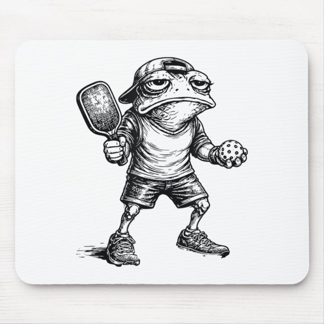 Frosch-Paddleball Männer Frauen mürrischer Frosch  Mousepad (Vorne)