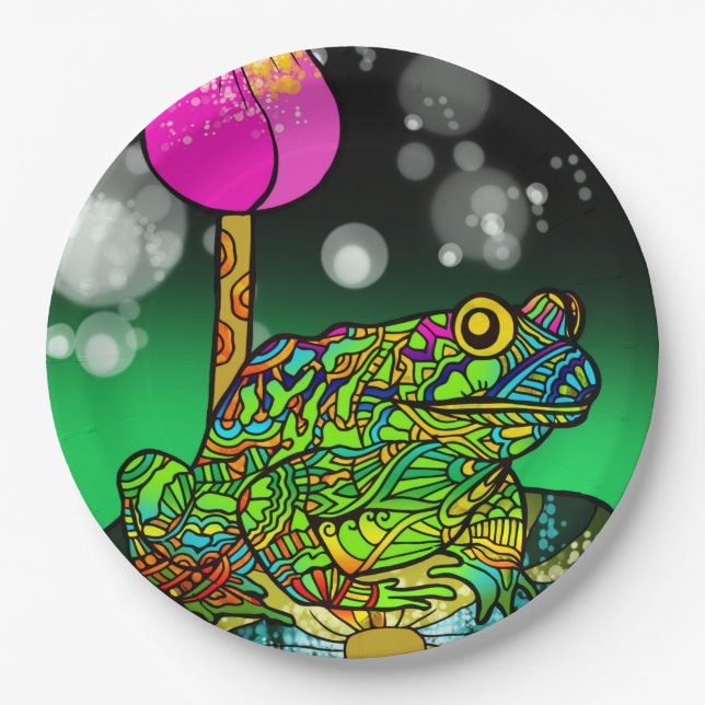 Frosch Pappteller (Vorderseite)