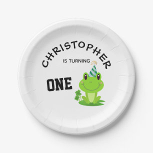 Frosch Party Erstgeburt Sumpf Grüner Frogg Pappteller
