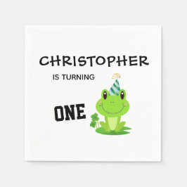Frosch Party Erstgeburt Sümpfe grüne Froschbänder Serviette