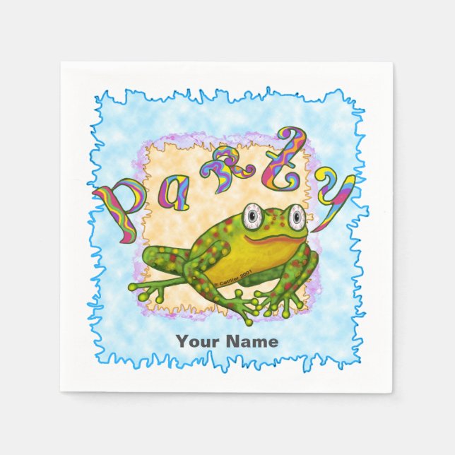 Frosch-Party Serviette (Vorderseite)