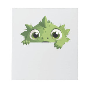 Frosch Peeking Niedlich Adorable Funny Animal Cart Notizblock