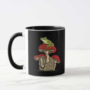 Frosch-Pilz-Cottagecore-Klassischer Retro-Charme Tasse