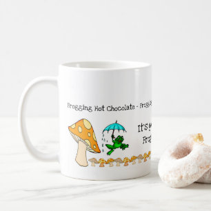 Frosch, Pilz, Frosch, heiße Schokolade Tasse