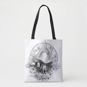 Frosch, Pilze und Frösche, Retrotouren, schwarz u Tasche