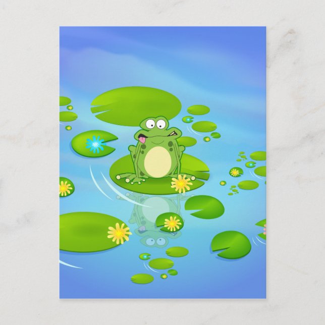 Frosch Postkarte (Vorderseite)