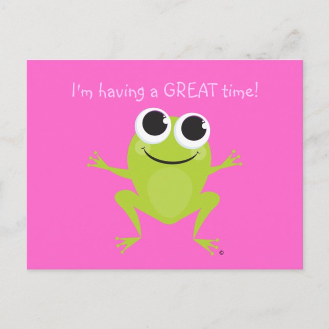 Frosch Postkarte (Vorderseite)