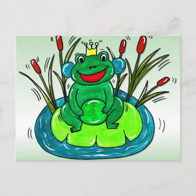 Frosch Postkarte (Vorderseite)