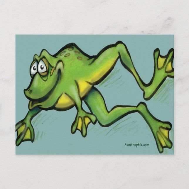 Frosch Postkarte (Vorderseite)