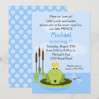 Frosch Prince Birthday Party Einladung