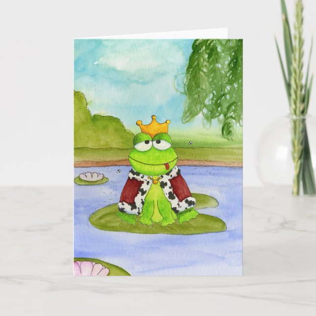 Frosch-Prince-Karte Feiertagskarte (Vorderseite)